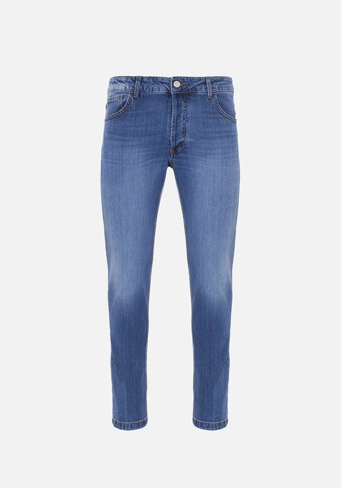 SHORT DENIM 5-POCKET TROUSERS